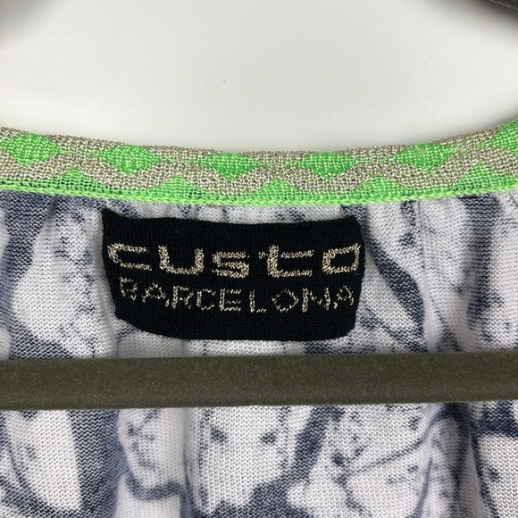 Custo Barcelona Navy and Red Leaf Print Sweater - L - Picture 7 of 12